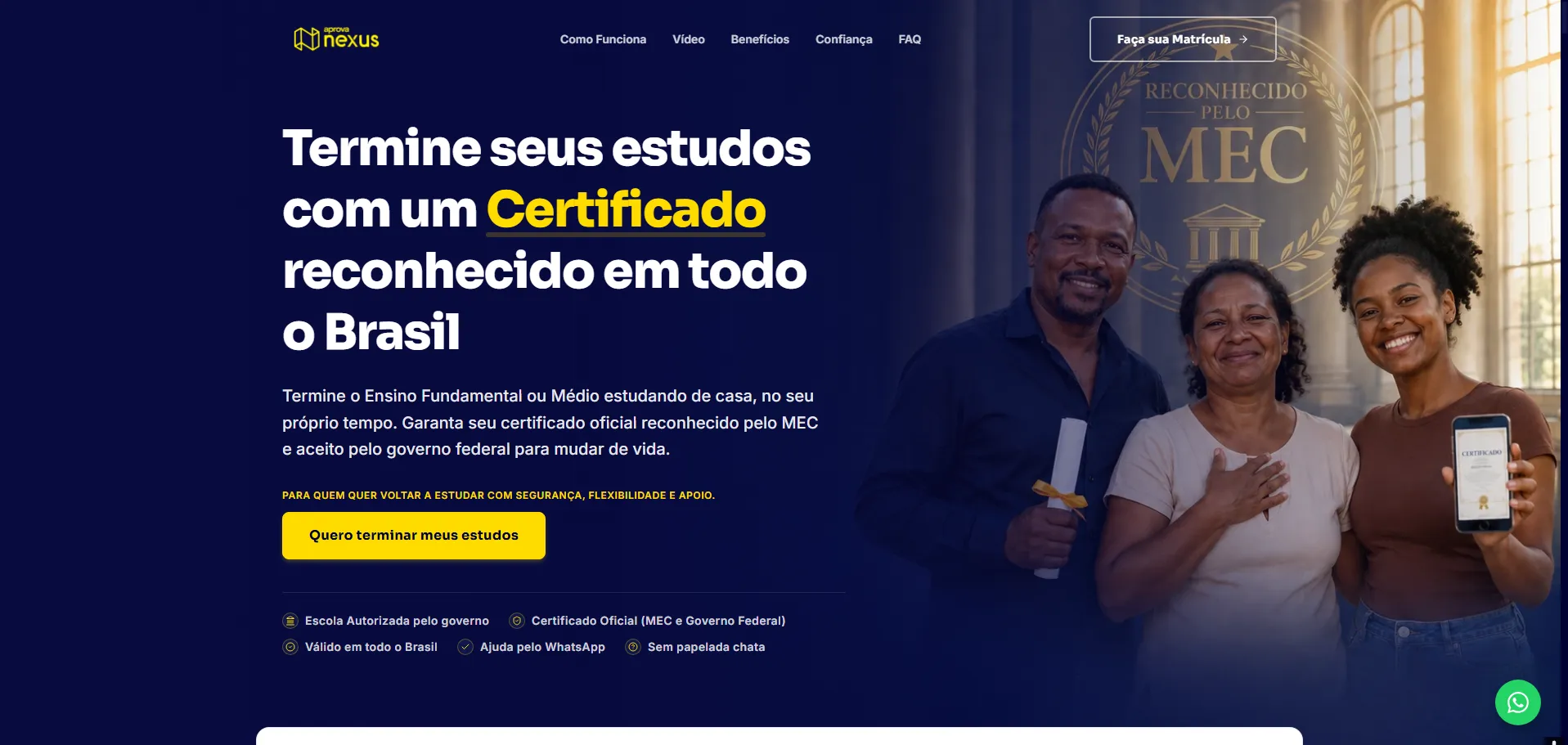 EJA Nexus — Landing page & aquisição
